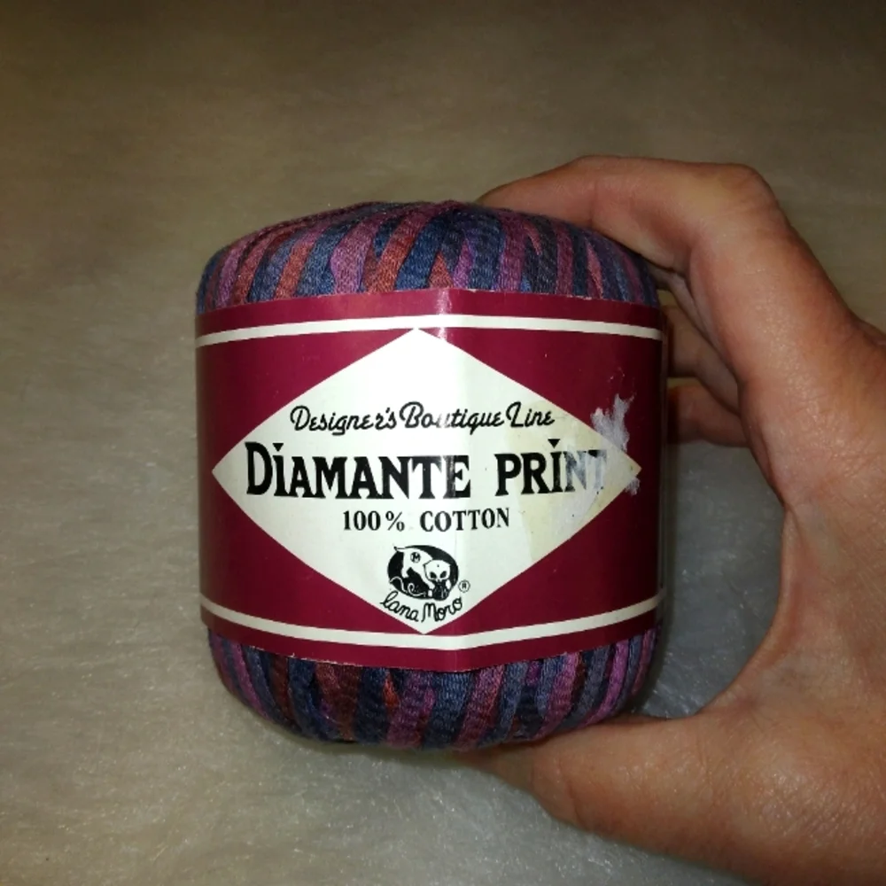 YARN Designer's Boutique Line Dianante Print, 100% cotton, chainette ribbon yarn